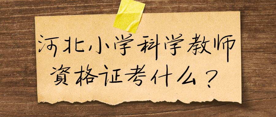 河北小學(xué)科學(xué)教師資格證考什么？