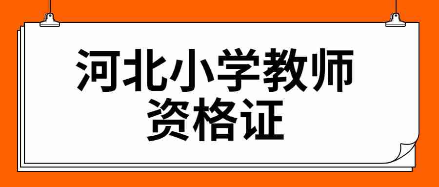 河北小學教師資格證