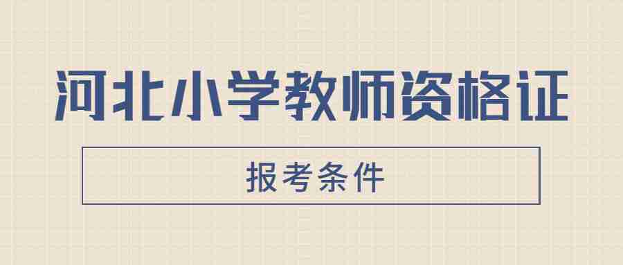 河北小學教師資格證