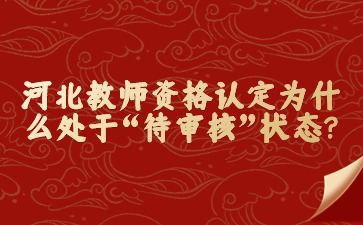 河北教師資格認定為什么處于“待審核”狀態?