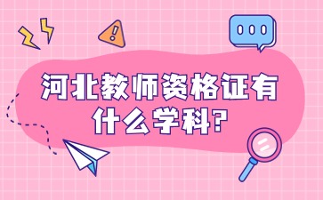 河北教師資格證有什么學科?